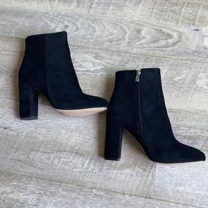 Pretty Little Thing Suede boot heels